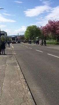 Watch the moment mourners clap as much-loved Edinburgh rugby coach's funeral procession passes through city