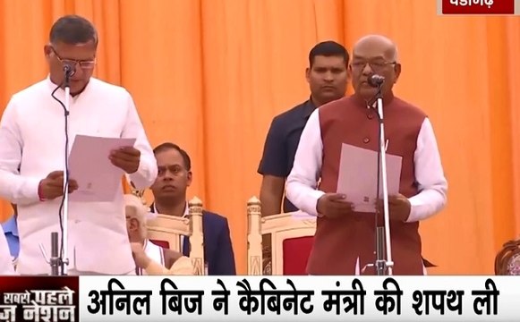 हरियाणा में मनोहर लाल खट्टर मंत्रिमंडल का विस्तार, 6 कैबिनेट और 4 राज्यमंत्री ने ली शपथ