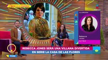 Rebecca Jones como villana en 'La Casa de las Flores'