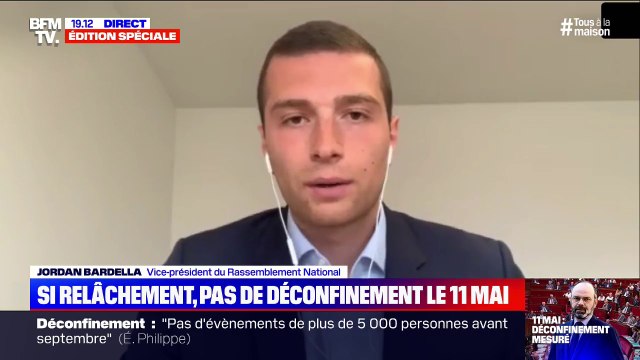 Déconfinement : Jordan Bardella (RN) estime que le déconfinement par départements va dans le bon sens