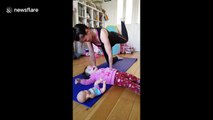 Toddler delightfully interrupts Ireland mum's workout