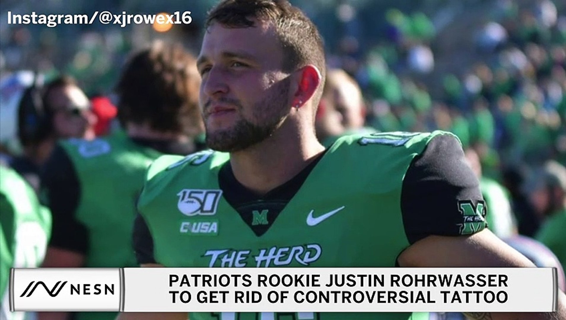 Justin Rohrwasser Plans To Remove Controversial Tattoo Video Dailymotion