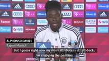 Davies sees his future at left-back for Bayern
