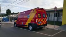 Mancha de óleo provoca queda de motociclista na Rua Ipanema e Siate é mobilizado