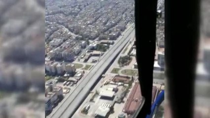 Antalya trafiği havadan helikopter ile denetlendi