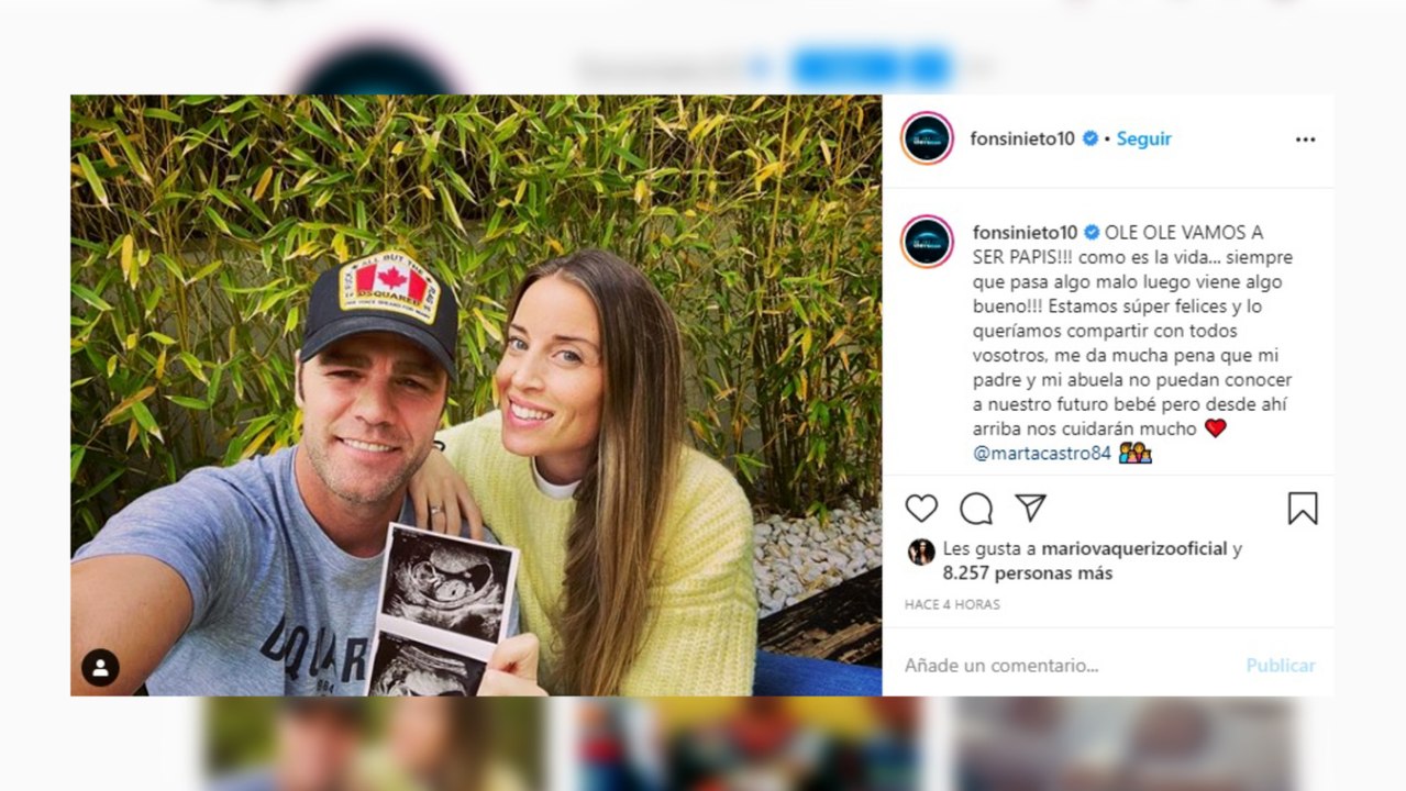 Fonsi Nieto y Marta Castro esperan su primer hijo juntos