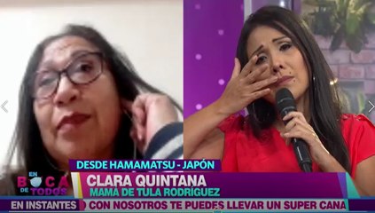 Tula lloró al hablar con su madre desde Japón