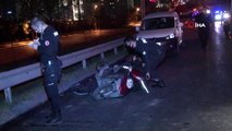 Esenyurt'ta kontrolden çıkan araç önce motosiklete sonra park halindeki otomobile çarptı: 2'si ağır...