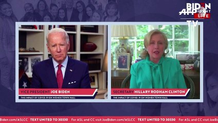 Hillary apoia Biden na disputa presidencial americana