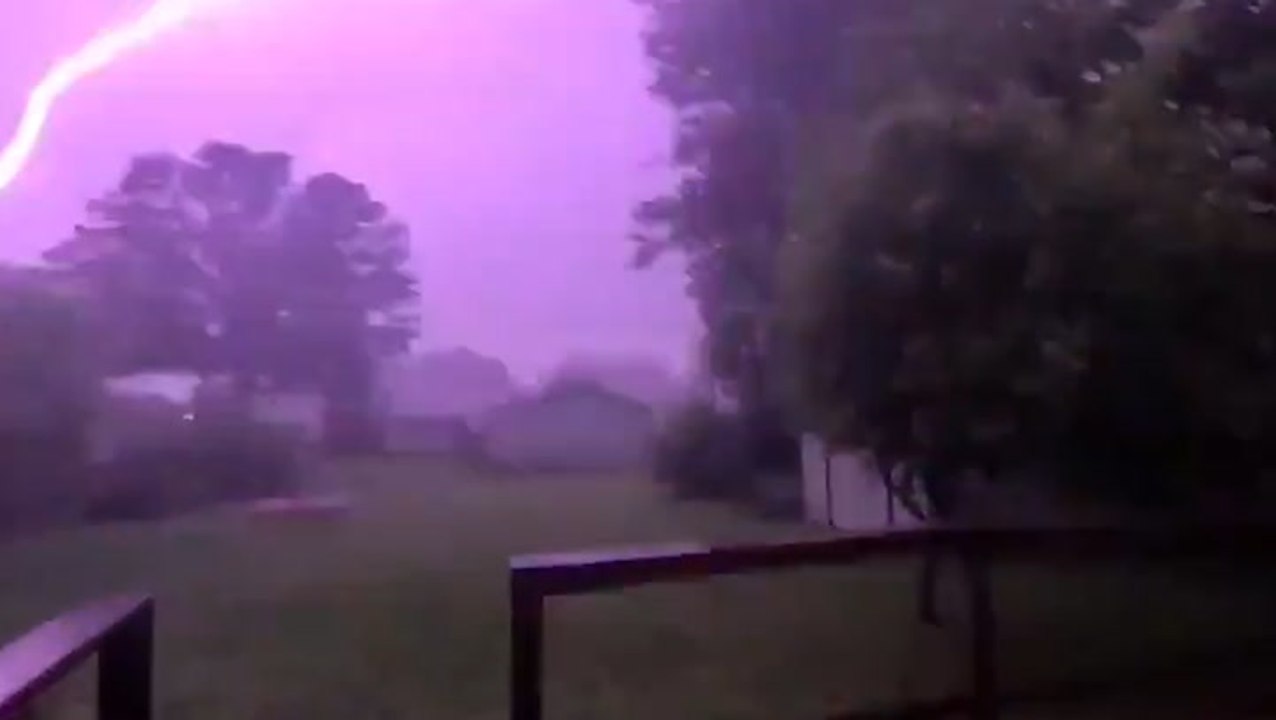 Vivid lightning strike caught on camera