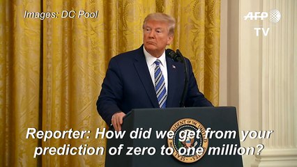 "The experts got it wrong", says Trump as US reports 1m coronavirus cases