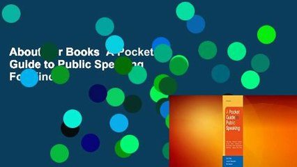 About For Books  A Pocket Guide to Public Speaking  For Kindle