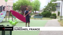 شاهد: مدرب يقدم دروسا في اللياقة البدنية لجيرانه خلال فترة الحجر الصحي في فرنسا