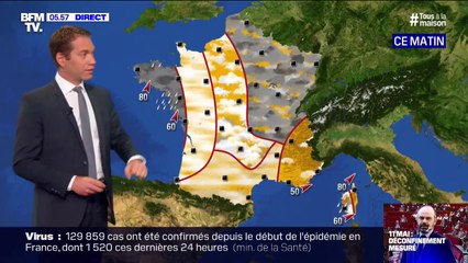 Un temps nuageux ce mercredi avec de la pluie sur presque toute l'Hexagone
