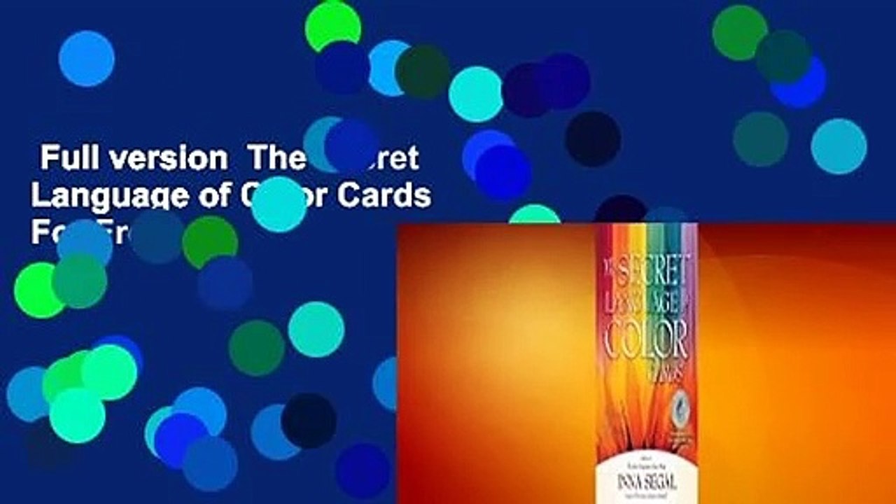 Full version  The Secret Language of Color Cards  For Free