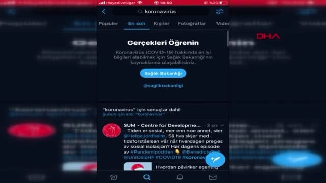 GÜMÜŞHANE Koronavirüste sosyal medya kullanımı arttı