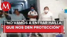 Personal del hospital 17 en Cancún reclaman falta de insumos contra coronavirus