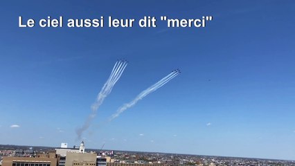 Coronavirus: deux escadrons survolent New York en hommage aux soignants