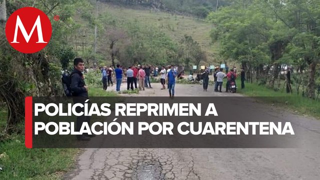 Reprimen a indígenas que se manifestaban en Chiapas