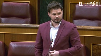 Rufián critica que el Gobierno permita "ir a cortarse el pelo antes de poder ir a ver tu madre"