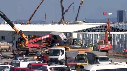 Yeşilköy salgın hastanesinin içerisindeki çalışmalar böyle görüntülendi