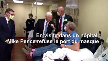 Coronavirus: le vice-président américain Mike Pence sans masque lors d'une visite à l'hôpital