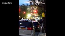 NYPD disperse large crowds at Hasidic funeral in Williamsburg during COVID-19 lockdown