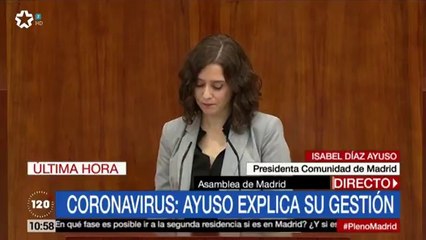 Isabel Díaz Ayuso denuncia los bulos de la izquierda