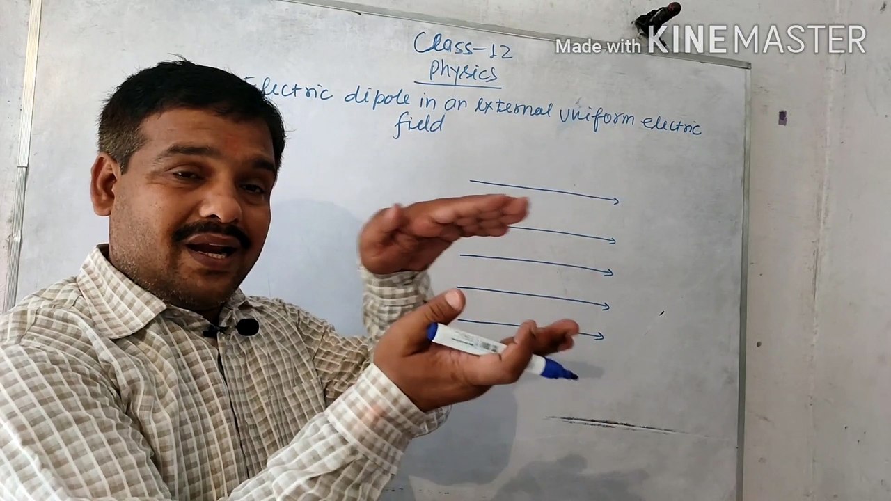 Electric dipole in an external uniform electric field class12
