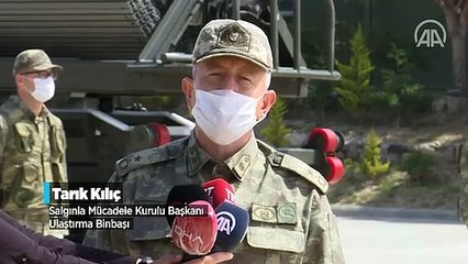 Askeri birlikte koronavirüs tedbirleri titizlikle uygulanıyor