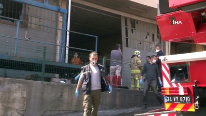 Pendik'te ham madde deposunda gerçekleşen patlama anı kamerada