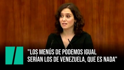 Isabel Díaz Ayuso "defiende" los menús de Telepizza para escolares
