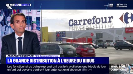 Alexandre Bompard, PDG de Carrefour : "On a tenu le choc (..) avec des équipes d'un engagement exceptionnel"
