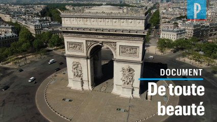 Download Video: 2 minutes des Champs-Elysées vides et de Paris vus du ciel