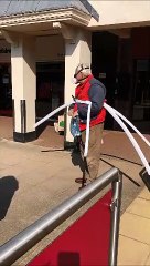 South Downs village man creates social distancing suit