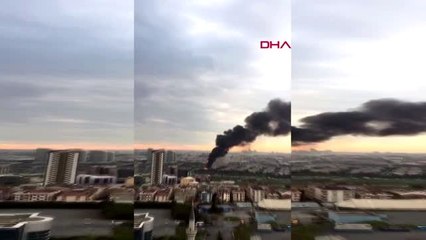 İSTOÇ'TA İŞYERİ ALEV ALEV YANIYOR