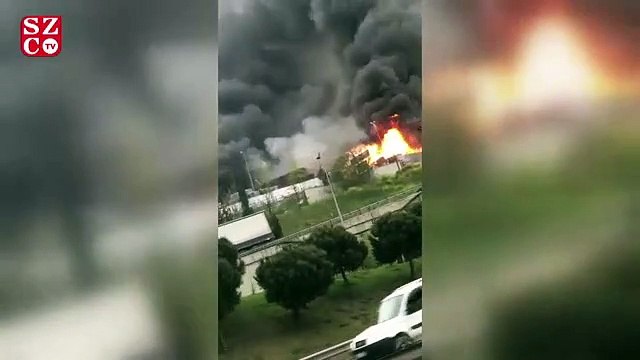 ISTOÇ'ta işyeri alev alev yanıyor!