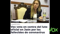 Vox Jaén se opone a decretar 3 días de luto ante la negativa de PSOE y Ciudadanos a incluir críticas por la gestión del gobierno de Sánchez