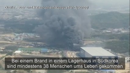 38 Tote bei Feuer in Lagerhaus in Südkorea