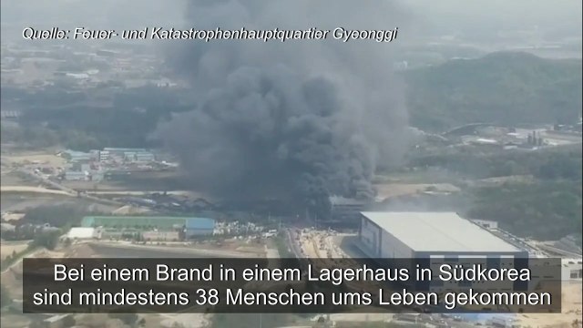38 Tote bei Feuer in Lagerhaus in Südkorea