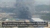 38 Tote bei Feuer in Lagerhaus in Südkorea