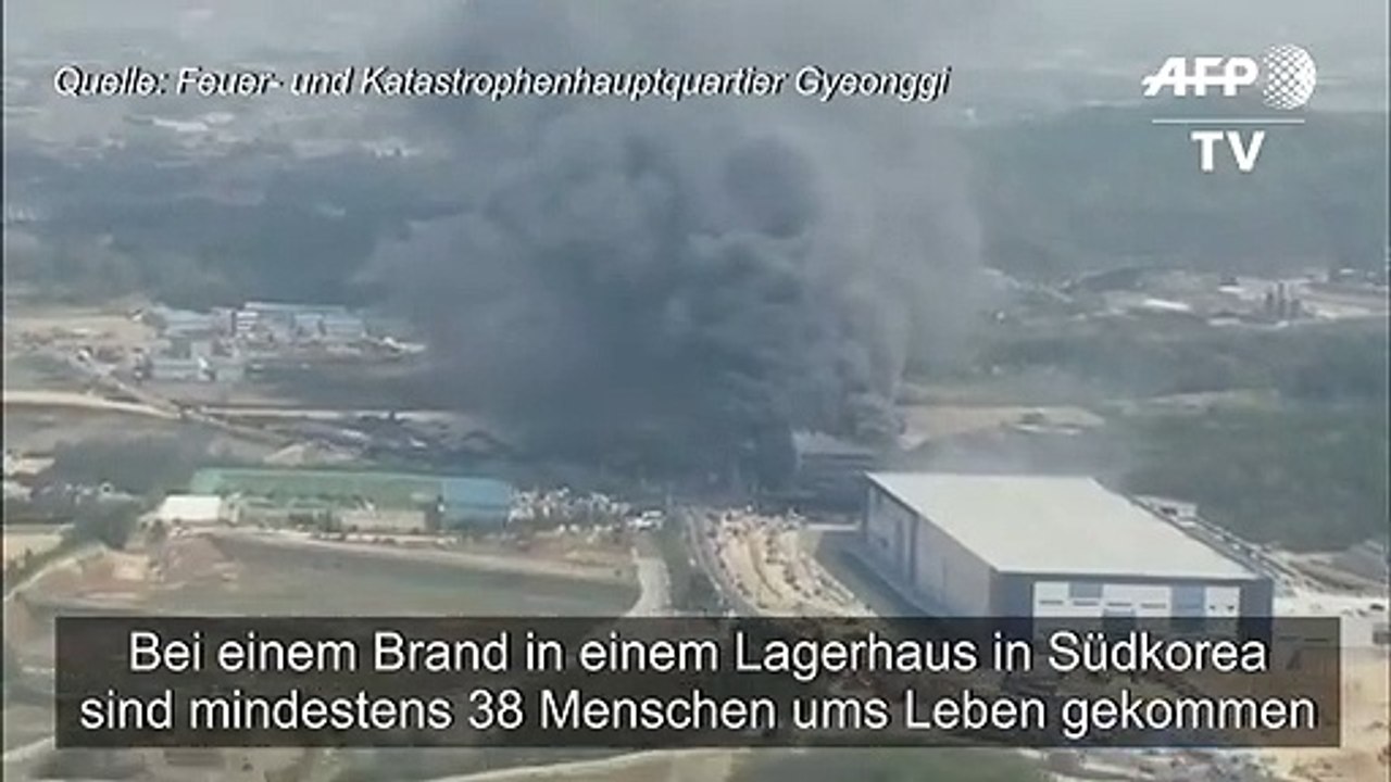 38 Tote bei Feuer in Lagerhaus in Südkorea