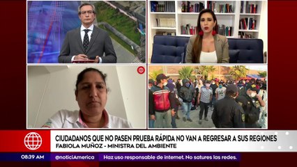 Primera Edición: Muñoz pide a personas que quieren volver a regiones que acepten ir a albergues