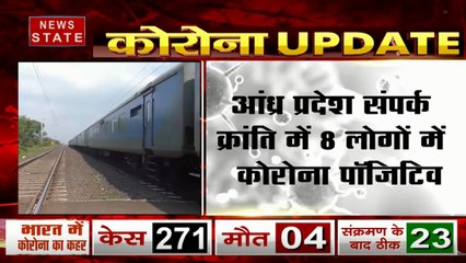 आंध्र प्रदेश संपर्क क्रांति एक्सप्रेस के 8 पैसेंजर पाए गए पॉजिटिव