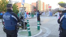 Minuto de silencio por víctimas de Covid-19 en Hospital Clínico San Carlos