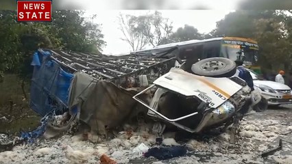 Uttar Pradesh: दिल्ली-देहरादून हाईवे पर ट्रक-पिकअप की भीषण भिड़ंत, मौके पर दोनों ड्राइवरों की मौत