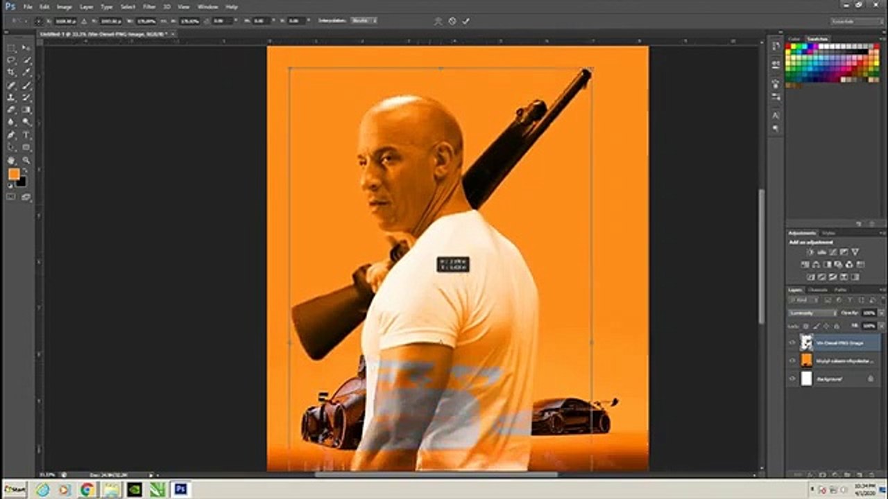 Fast and Furious 9 (2020) Movie Poster Remake in Photoshop