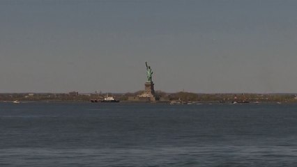 The U.S. military's BlueAngels and Thunderbirds fly over New York City to salute frontline workers d