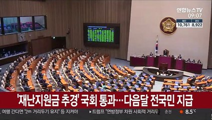 Download Video: '재난지원금 추경' 국회 통과…다음 달 전 국민 지급