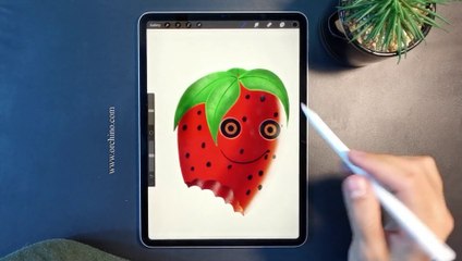 Digital Art with Procreate - Strawberry 